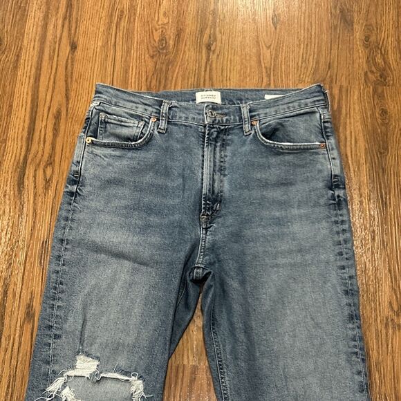 Citizens of Humanity Jeans Womens 28 Daphne Crop Blue High Rise COH Distressed - Picture 2 of 13